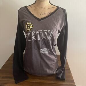 Boston Bruins Old Time Hockey Long Sleeve Shirt Size XL
